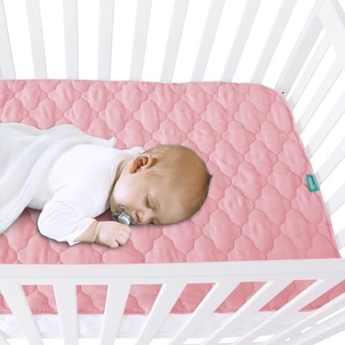 Waterproof Crib Mattress Protector, Non-Slip Quilted Pad - Image 5