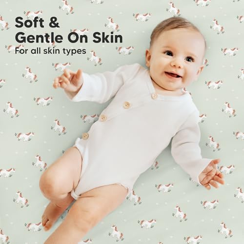 2pk Mini Crib Sheets Fitted 38x26 Pack N Play Mattress Sheet - Image 4