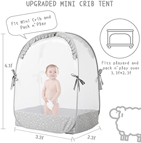 L RUNNZER Pack and Play Tent, Crib Tent to Stop Baby from Climbing Out - Image 2