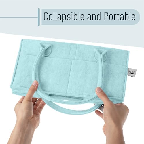 Mr. Pen- Baby Diaper Caddy Organizer, Light Blue - Image 6