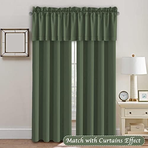 H.VERSAILTEX Blackout Kitchen Curtain Valances, Short Window Valance Curtains - Image 3