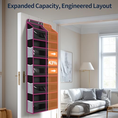 Yecaye 5-Tier Over The Door Organizer Dual-Column, 80lbs Load Over The Door - Image 3
