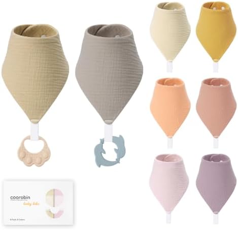 8-Pack Muslin Baby Bibs for Drooling and Teething by Unknown