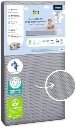 Serta Perfect Start Breathable Limited Two -Stage Crib Mattress and Toddler by DeltaChildren