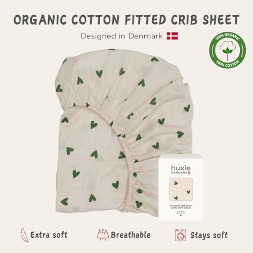 Crib Sheets, 100% Organic Cotton Muslin, Fitted 28"x52" Standard - Image 5