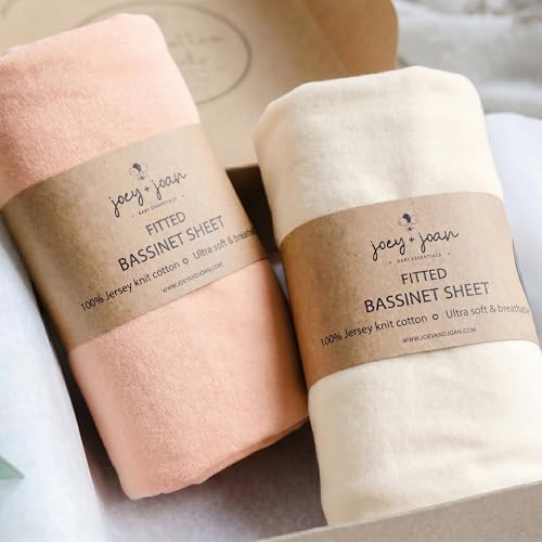 Bassinet Fitted Sheets 20"x33" for Baby Beside Dreamer Bassinet & Bedside by JoeyJoan