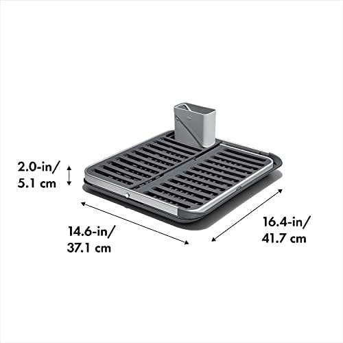 OXO Good Grips Aluminum Fold Flat Dish Drying Rack, - Image 6