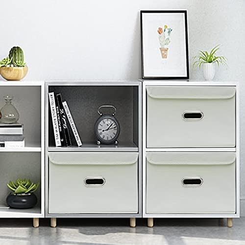 Linen Fabric Foldable Collapsible Storage Cube Bin Organizer Basket Fabric - Image 4