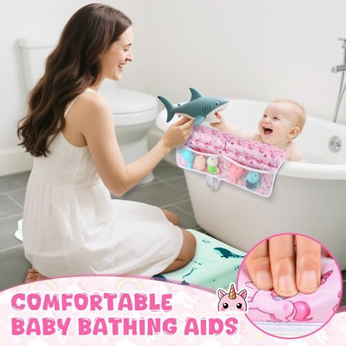 Baby Bath Kneeler and Elbow Rest Pad Set, 1.5" Thick Baby Bath Kneeler Pads - Image 4