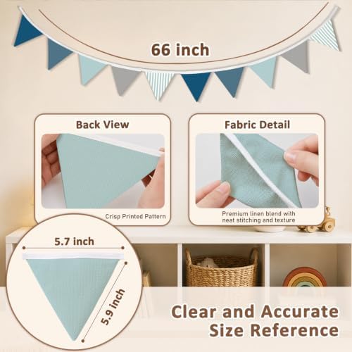 Boys Room Playroom Decor Banner Garland Flags - Image 3