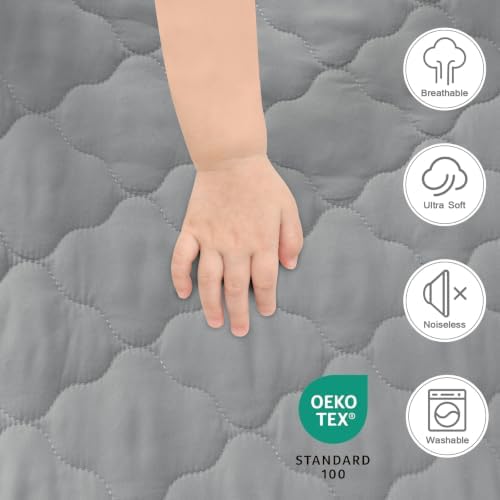 Pack and Play Mattress Pad Protector 2 Pack, Playard Mattress Cover - Image 2