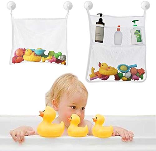 TTSAM Bath Toy Organizer Mesh Storage Organizer Baby Shower Toys Bathtub Net - Image 2