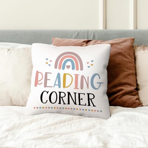 kdqua Reading Corner Pillow Covers 18x18, Classroom Book Nook Throw Pillow - Image 2