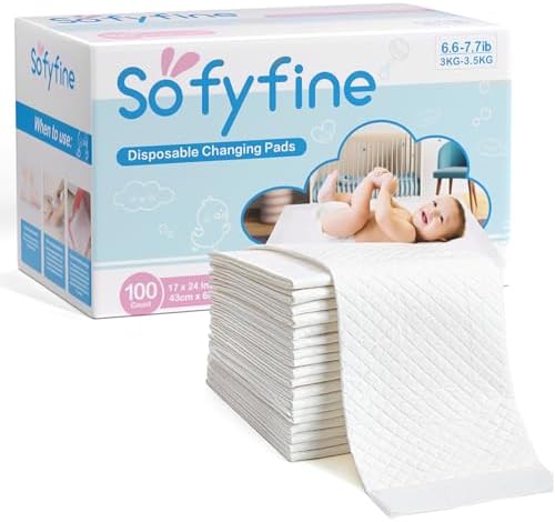 SOFYFINE 100 Count Disposable Changing Pads by SOFYFINE