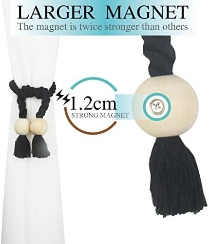 Magnetic Curtain Tiebacks Decorative Tie Back Drapes Holdbacks Nieffeiy - Image 4