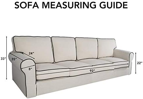 PureFit Stretch Couch Covers for Sofa 4 Seater Slipcovers Grayish Green - Image 6