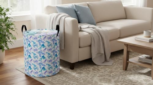 Collapsible Round Storage Basket, Soft-Sided Organizer - Image 2