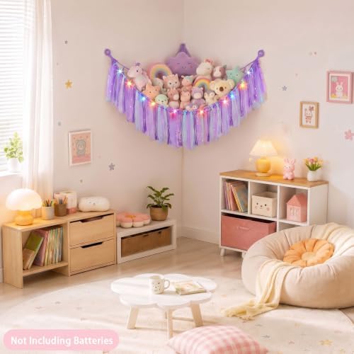 FIOBEE Stuffed Animals Net LED Light Toy Hammock - Image 2