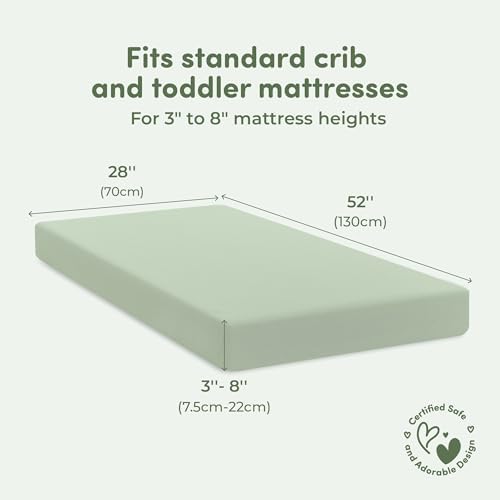 Cotton Crib Sheets 2 Pack – Sweety Fox Mini Fitted Sheets - Image 3