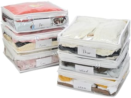 6 Pack Clear Clothes Storage Bags by BOPART-ENJOYYOURLIFEALWAYSBYYOURSIDE