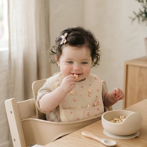 3 Pack Waterproof Baby Bibs for Eating, Mess Proof Feeding Bib - Image 2