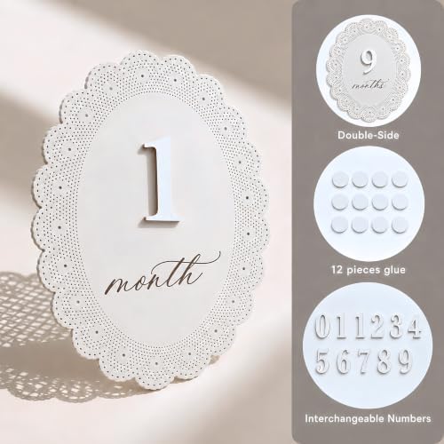 Baby Girl Monthly Milestone Signs, 1-12 Monthly Baby Milestone Girl, Newborn - Image 2