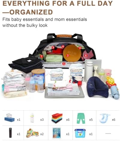 FHELAD Diaper Bag Tote for Women, Baby Diaper Bag 16L - Image 6