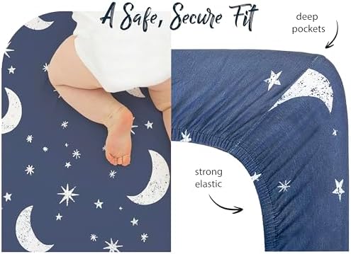 Cambria Baby 100% Organic Cotton Jersey Fitted Bassinet Sheets - Image 4