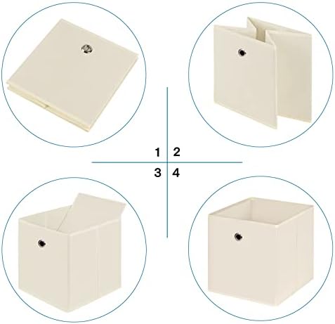 Fabric Cubes Storage Containers, 11 Inch Cloth Storage Cube Foldable Storage - Image 6