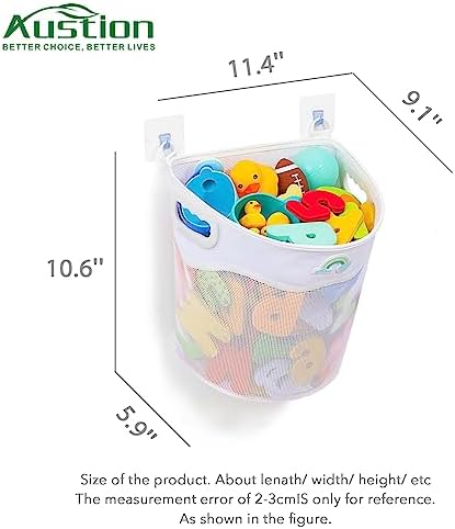 Austion Quick-Fetch Way Mesh Bath Toy Holder, Wide Opening and Large Capacity - Image 2
