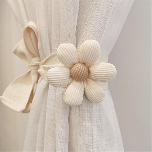 2 Pack Curtain Tiebacks Flower Curtain Ties by Unknown
