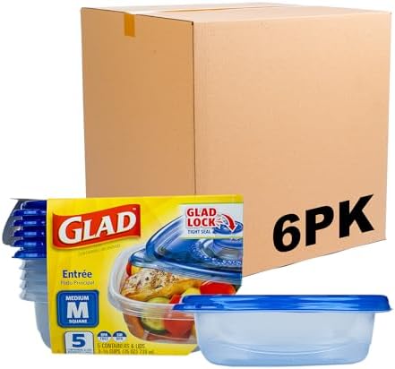 Glad GladWare Entree Food Storage Containers, 25 Oz by GladTrashFoodStorage