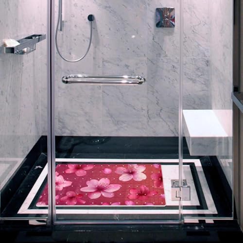 Shower Mat Non Slip, Cherry Blossoms Anti Slip Bath Mat - Image 6