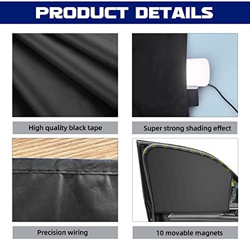 NTNEV Car Side Window Sun Shades, Shades - Image 3