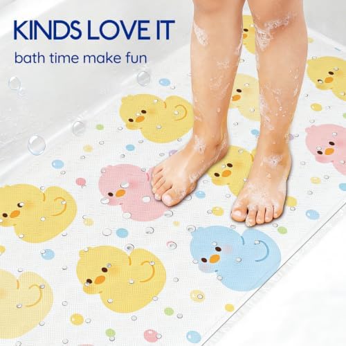 Kids Bathtub Mat Non Slip, 40 x 16 Inch Tub Mat - Image 6