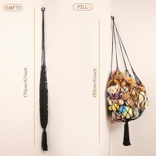 Amdermi Stuffed Animal Storage Hammock Corner Hanging Net Stuffy Animal Hammock - Image 5