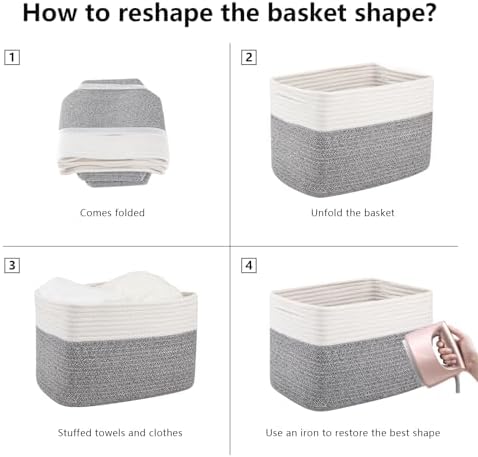 OIAHOMY 4 Pack Storage Basket, Closet Organizer - Image 5