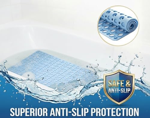 Bath Tub Shower Mat, Extra Soft Long Bath Mat Non-Slip - Image 3