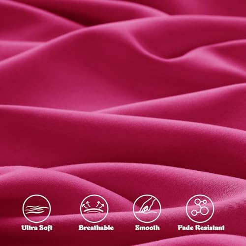 KKJIAF 3 Piece Hot Pink Toddler Sheet Set - Image 7
