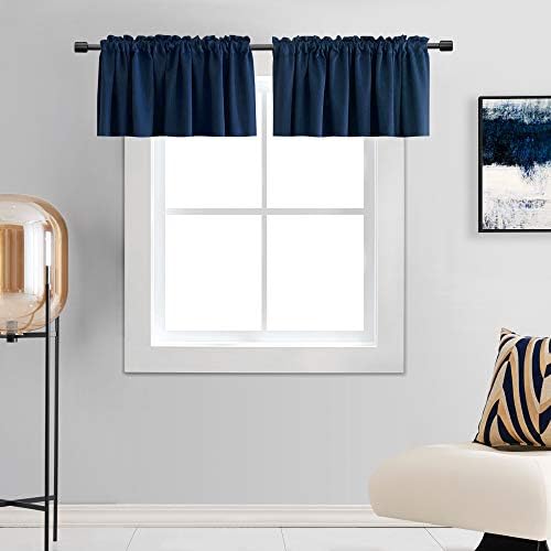 DONREN Navy Blue Blackout Valances by DONREN