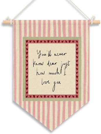 KDHTY Pink Girl Nursery Canvas Hanging Pennant Flag Banner, You'll Never Know by Unknown