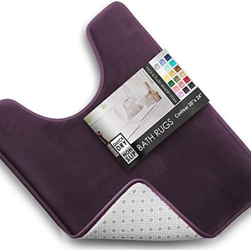 Clara Clark Bathroom Rugs, Velvet Memory Foam Bath Mat, Machine Washable Bath by ClaraClark