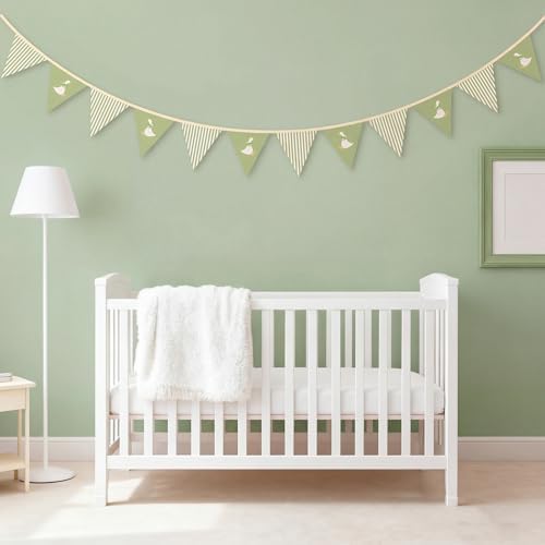 Hahafelt Goose Fabric Banner 1st Birthday Decor, Sage Green - Image 5