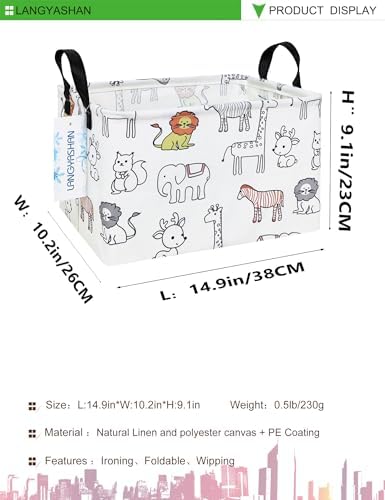 Rectangular Collapsible Simplified Zoo Storage Basket Nursery Organizer - Image 2