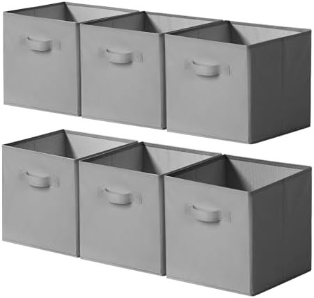 Cupic Cupid 6-Pack 11x11 Fabric Storage Cubes, Cube Storage Bins by CupicCupid