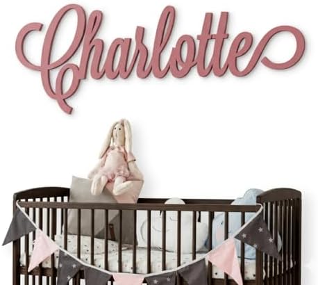 Personalized Custom Wood Name Sign, Nursery Name Signs, Family Wooden Baby Name by Handmade