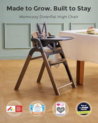 Momcozy 5-in-1 Convertible Wooden High Chair - Image 2