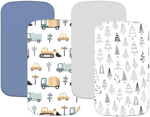 4 Pack Bassinet Sheets Compatible by Haleeone