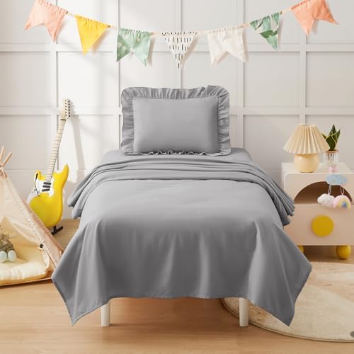 KKJIAF 3 Piece Grey Toddler Sheet Set - Image 4