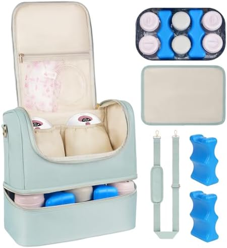 Wearable Breast Pump Bag with Cooler Compartment Fits by Jaffzora